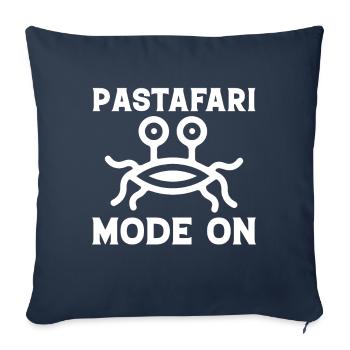 Pastafarianisme flying Spaghetti Monster - Housse de coussin décorative 45 x 45 cm - bleu marine - Devant