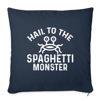 Flying Spaghetti Monster FSM - Sofa pillowcase 17,3'' x 17,3'' (45 x 45 cm) - navy - Front