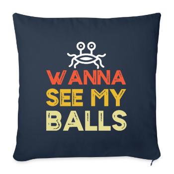 Pastafarianisme flying Spaghetti Monster - Housse de coussin décorative 45 x 45 cm - bleu marine - Devant