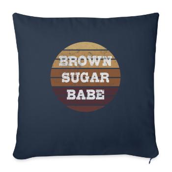 Brown Sugar Babe - Sofa pillowcase 17,3'' x 17,3'' (45 x 45 cm) - navy - Front
