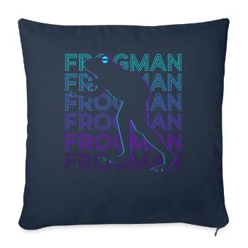 Loveland Froschmann Cryptozoologie des cryptides - Housse de coussin décorative 45 x 45 cm - bleu marine - Devant