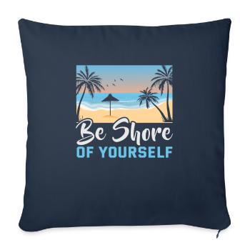 Beach holiday by the sea Design beach motif - Sofa pillowcase 17,3'' x 17,3'' (45 x 45 cm) - navy - Front