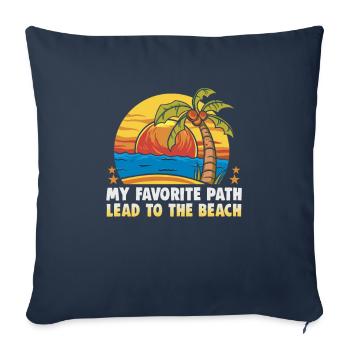 Beach holiday by the sea Design beach motif - Sofa pillowcase 17,3'' x 17,3'' (45 x 45 cm) - navy - Front