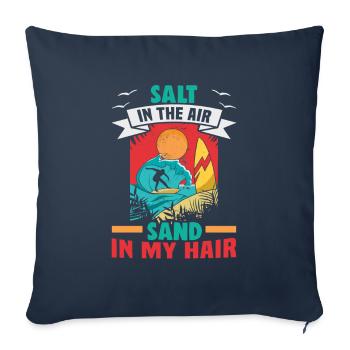Beach holiday by the sea Design beach motif - Sofa pillowcase 17,3'' x 17,3'' (45 x 45 cm) - navy - Front