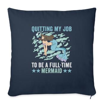Beach holiday by the sea Design beach motif - Sofa pillowcase 17,3'' x 17,3'' (45 x 45 cm) - navy - Front