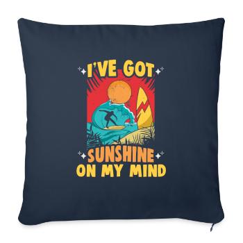 Beach holiday by the sea Design beach motif - Sofa pillowcase 17,3'' x 17,3'' (45 x 45 cm) - navy - Front