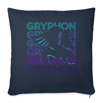Griffin Greek Mythology Ancient Greek - Sofa pillowcase 17,3'' x 17,3'' (45 x 45 cm) - navy - Front