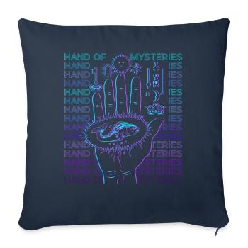La Main des Mystères Alchimiste Alchimiste - Housse de coussin décorative 45 x 45 cm - bleu marine - Devant