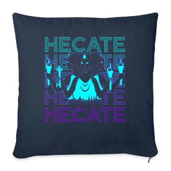 Hecate Greek Mythology Ancient Greek G - Sofa pillowcase 17,3'' x 17,3'' (45 x 45 cm) - navy - Front