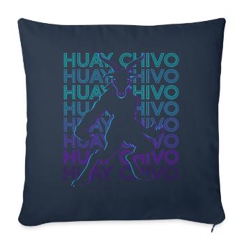 Huay Chivo Bête Maya Mythologie Maya Rétro - Housse de coussin décorative 45 x 45 cm - bleu marine - Devant
