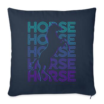 Pferd Retro - Sofakissenbezug 45 x 45 cm - Navy - Vorne