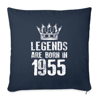1955 legends born in - Sofa pillowcase 17,3'' x 17,3'' (45 x 45 cm) - navy - Front