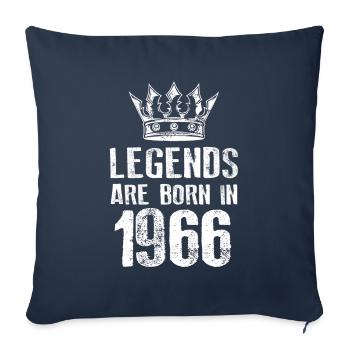 1966 legends born in - Sofa pillowcase 17,3'' x 17,3'' (45 x 45 cm) - navy - Front