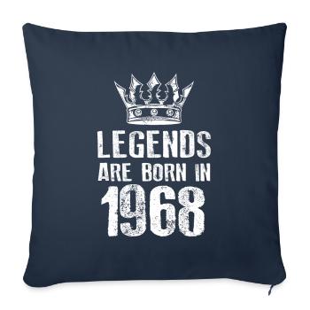1968 legends born in - Sofa pillowcase 17,3'' x 17,3'' (45 x 45 cm) - navy - Front