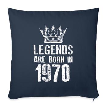 1970 legends born in - Sofa pillowcase 17,3'' x 17,3'' (45 x 45 cm) - navy - Front