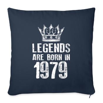 1979 légendes nées en - Housse de coussin décorative 45 x 45 cm - bleu marine - Devant