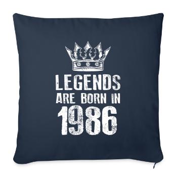 1986 legends born in - Sofakissenbezug 45 x 45 cm - Navy - Vorne