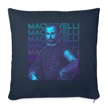 Niccolo Machiaveli The Prince Retro - Sofa pillowcase 17,3'' x 17,3'' (45 x 45 cm) - navy - Front