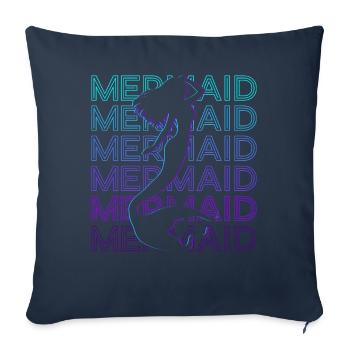 Mermaid Retro - Sofa pillowcase 17,3'' x 17,3'' (45 x 45 cm) - navy - Front