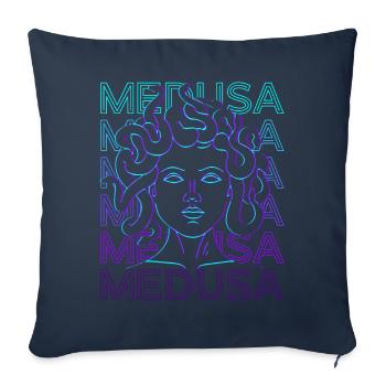 Medusa Griechische Mythologie Gorgonen Antike Grie - Sofakissenbezug 45 x 45 cm - Navy - Vorne
