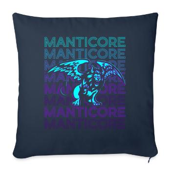 Mantikor Persian Mythology Antiquity - Sofa pillowcase 17,3'' x 17,3'' (45 x 45 cm) - navy - Front