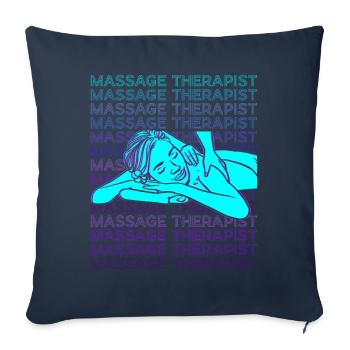 Massage Therapist Massage Therapy Masseuse Retro - Sofa pillowcase 17,3'' x 17,3'' (45 x 45 cm) - navy - Front
