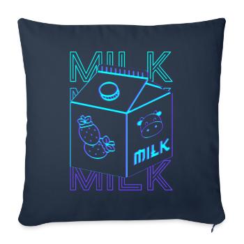 Japanese Strawberry Milk Carton Retro - Sofa pillowcase 17,3'' x 17,3'' (45 x 45 cm) - navy - Front