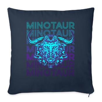 Minotaure Mythologie grecque Re - Housse de coussin décorative 45 x 45 cm - bleu marine - Devant