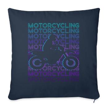 Motorcycling Motorcycle Biker Retro - Sofa pillowcase 17,3'' x 17,3'' (45 x 45 cm) - navy - Front