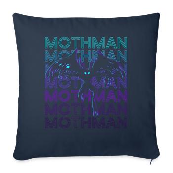 Mothman Crypto Cryptozoology Retro - Sofa pillowcase 17,3'' x 17,3'' (45 x 45 cm) - navy - Front