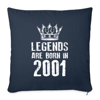 2001 legends born in - Sofa pillowcase 17,3'' x 17,3'' (45 x 45 cm) - navy - Front