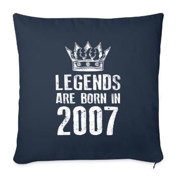 Légendes de 2007 nées en - Housse de coussin décorative 45 x 45 cm - bleu marine - Devant