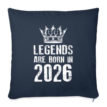2026 legends born in - Sofa pillowcase 17,3'' x 17,3'' (45 x 45 cm) - navy - Front