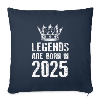 Légendes 2025 nées en - Housse de coussin décorative 45 x 45 cm - bleu marine - Devant