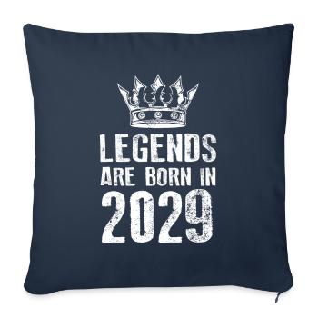 2029 legends born in - Sofa pillowcase 17,3'' x 17,3'' (45 x 45 cm) - navy - Front