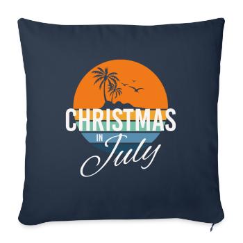 Noël en juillet Weihnacht im Juli - Housse de coussin décorative 45 x 45 cm - bleu marine - Devant