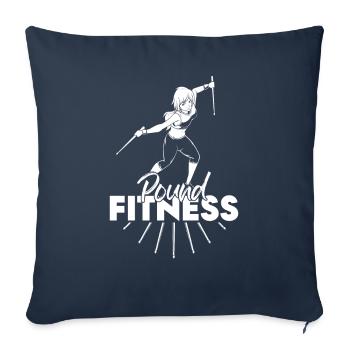 Workout with drumsticks - Pound Fitness - Sofa pillowcase 17,3'' x 17,3'' (45 x 45 cm) - navy - Front