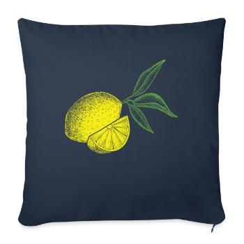 Lemon Fruit Retro Lemonade - Sofa pillowcase 17,3'' x 17,3'' (45 x 45 cm) - navy - Front