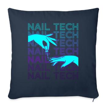 Nail Tech Nageltechniker Manikürist Retro - Sofakissenbezug 45 x 45 cm - Navy - Vorne