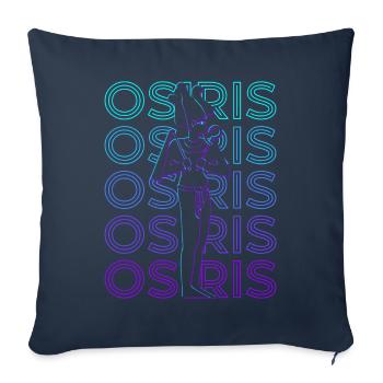 Osiris Dieu égyptien Mythologie égyptienne - Housse de coussin décorative 45 x 45 cm - bleu marine - Devant