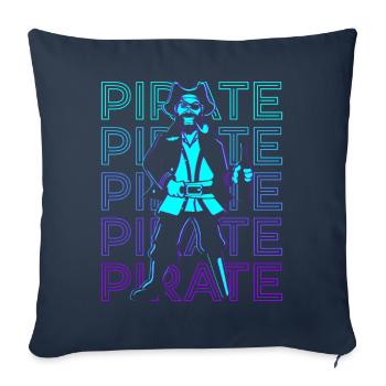 Pirate Retro - Sofa pillowcase 17,3'' x 17,3'' (45 x 45 cm) - navy - Front
