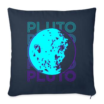 Pluton Rétro - Housse de coussin décorative 45 x 45 cm - bleu marine - Devant