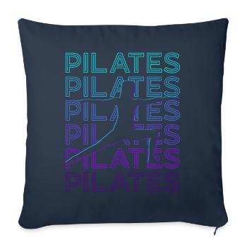 Pilates Fitness Training Retro - Sofa pillowcase 17,3'' x 17,3'' (45 x 45 cm) - navy - Front