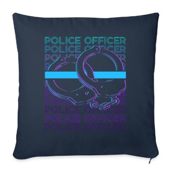 Police Officer Law Enforcement Retro - Sofa pillowcase 17,3'' x 17,3'' (45 x 45 cm) - navy - Front