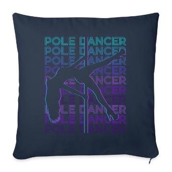 Pole Dancer Pole Dance Retro - Sofa pillowcase 17,3'' x 17,3'' (45 x 45 cm) - navy - Front