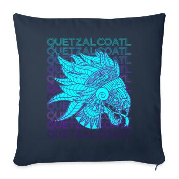 Quetzalcoatl Aztecs Feathered Snake Maya Inca - Sofa pillowcase 17,3'' x 17,3'' (45 x 45 cm) - navy - Front
