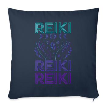 Reiki Heiler Geistiges Heilen Ganzheitlicher Heile - Sofakissenbezug 45 x 45 cm - Navy - Vorne