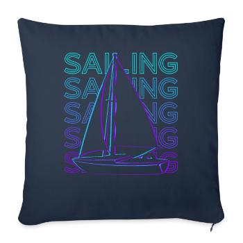 Sailing Retro - Sofa pillowcase 17,3'' x 17,3'' (45 x 45 cm) - navy - Front