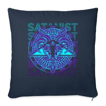 Satanist Satan Baphomet Occultism Cult Pagan - Sofa pillowcase 17,3'' x 17,3'' (45 x 45 cm) - navy - Front