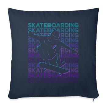 Skateboarding Skateboarder Skateboard Retro - Sofa pillowcase 17,3'' x 17,3'' (45 x 45 cm) - navy - Front